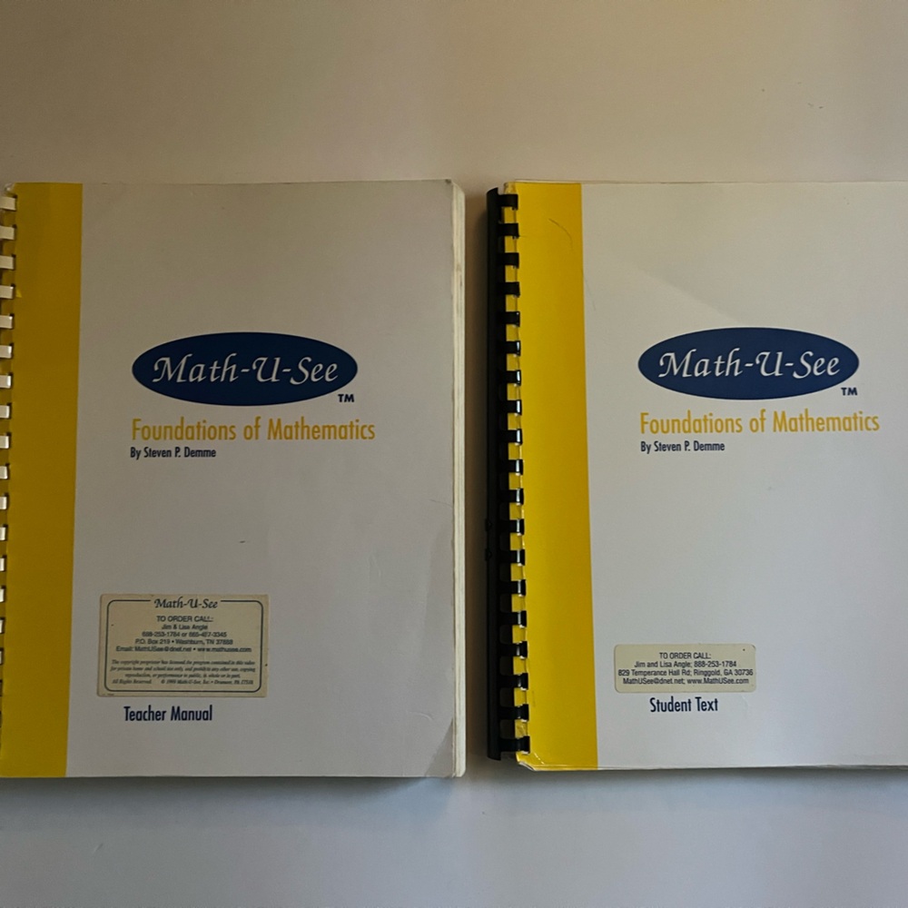 Math-U-See Foundations of Mathematics Books *LN